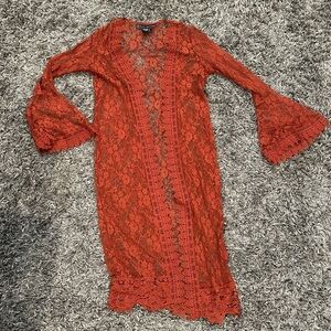 POLLY & ESTHER Lace Kimono Cardigan